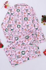 Women's Christmas Tree Printed Christmas Pajama Set