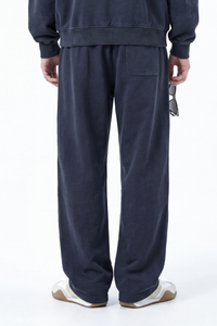 Unisex Fall 100% Cotton Elastic Waist Casual Sweatpants