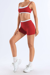 Women's Polka Dot Thin Strap Bra & High Rise Shorts Set
