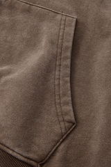 Unisex Fall 100% Cotton Retro Boxy Two-Way Zip Hooded Jacket