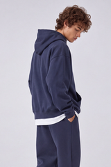 Unisex Fall 100% Cotton Solid Kangaroo Pocket Hoodie