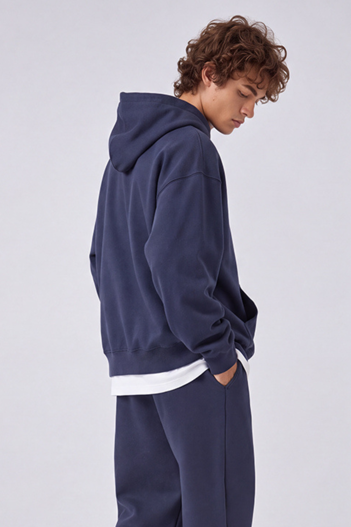 Unisex Fall 100% Cotton Solid Kangaroo Pocket Hoodie