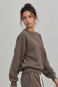 Women's Fall Minimal Relaxed Drop Shoulder Sweatshirt