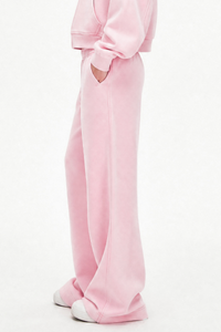 Unisex Fall Washed Snowflake Elastic Waist Sweatpants