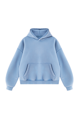 Unisex Fall Fleece Heavyweight Washed Drop Shoulder Hoodie
