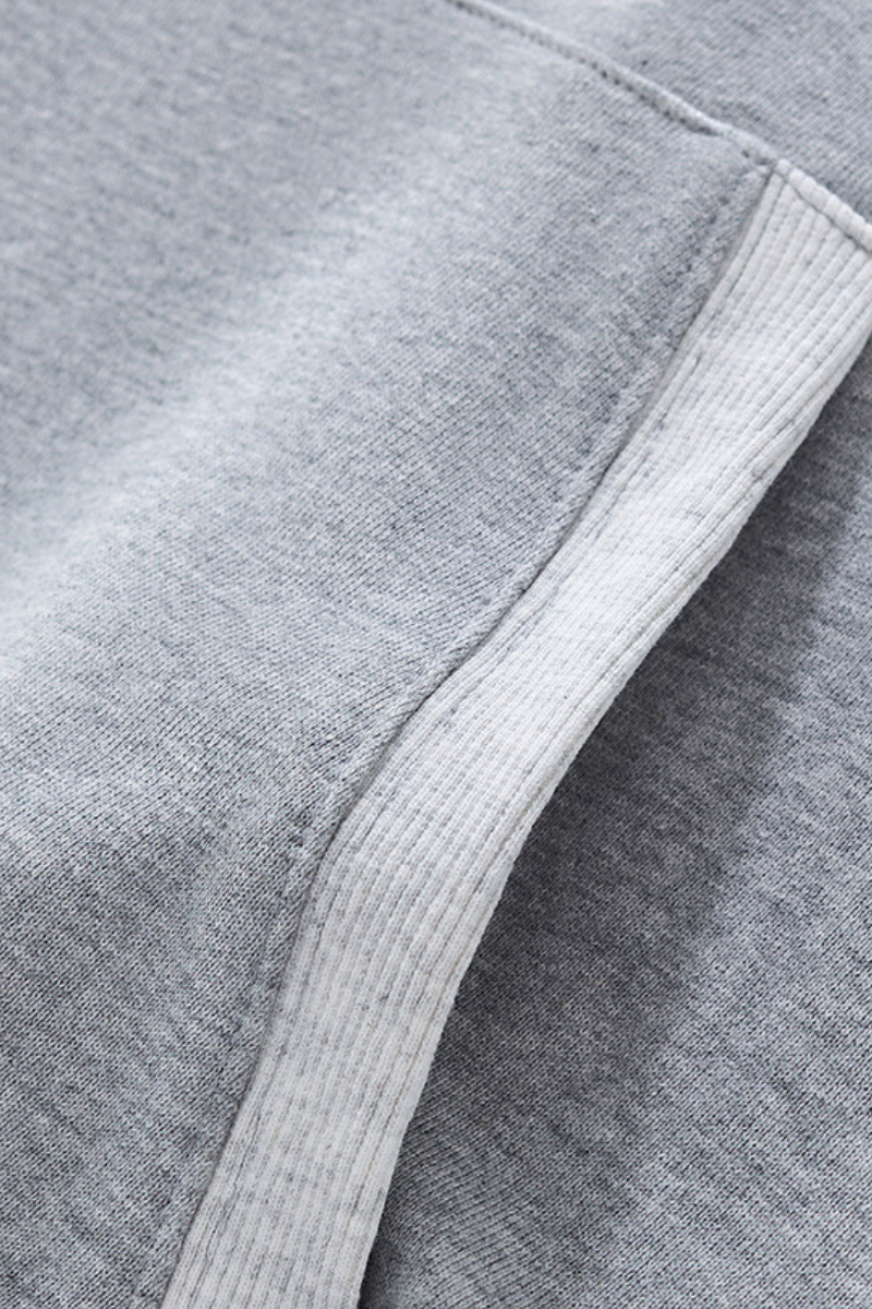 Women's Fall 100% Cotton Contrast-Stitch Boxy Cropped Hoodie