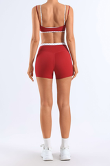 Women's Polka Dot Thin Strap Bra & High Rise Shorts Set