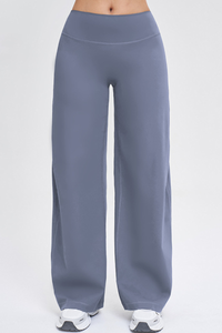 Women's High Waist V-Seam Butt Lifting Draped Wide Leg Pants