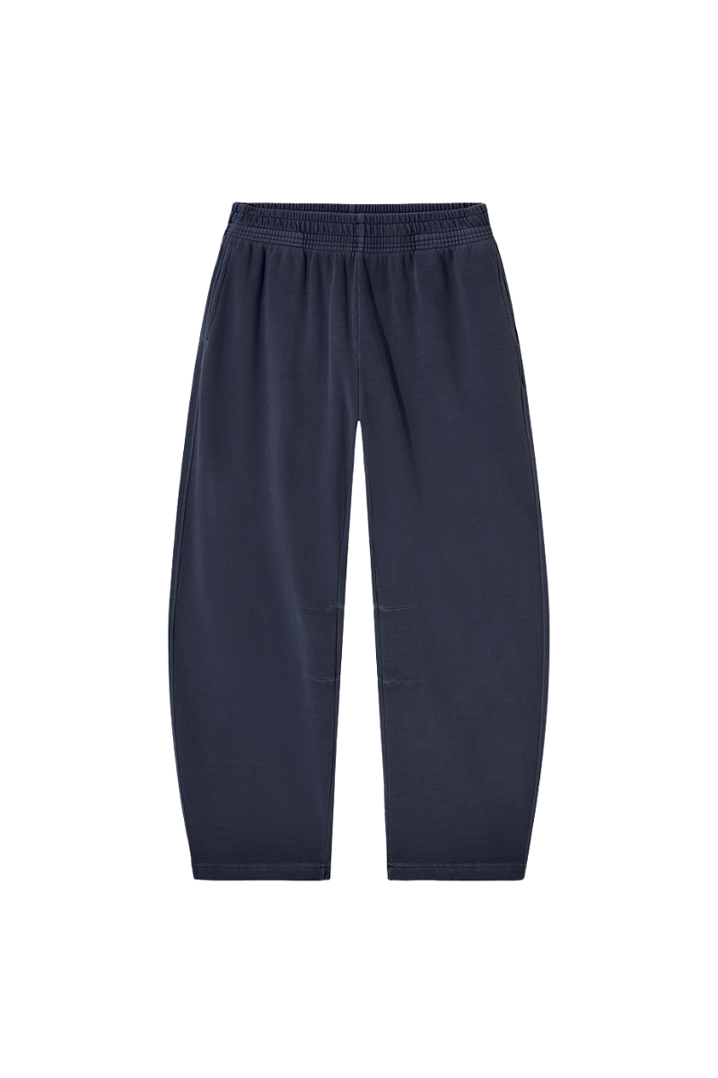 Unisex Fall 100% Cotton Elastic Waist Casual Sweatpants
