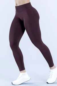 Women's Pleated Buttoocks Lift High Waist Yoga Leggings