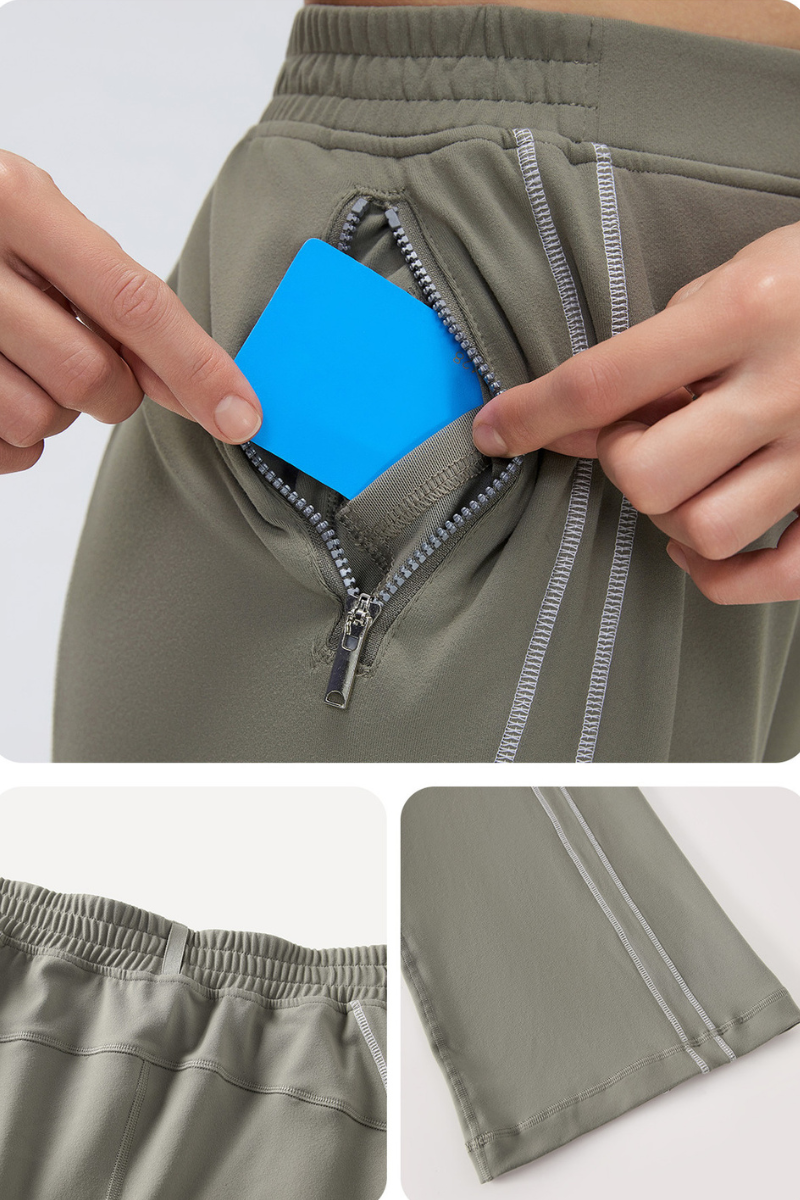 Women's Sports Set:Stand Collar Jacket And Straight Leg Pant