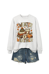 Women's Fall Christmas Cute Pumpkin Letter Print Pullover