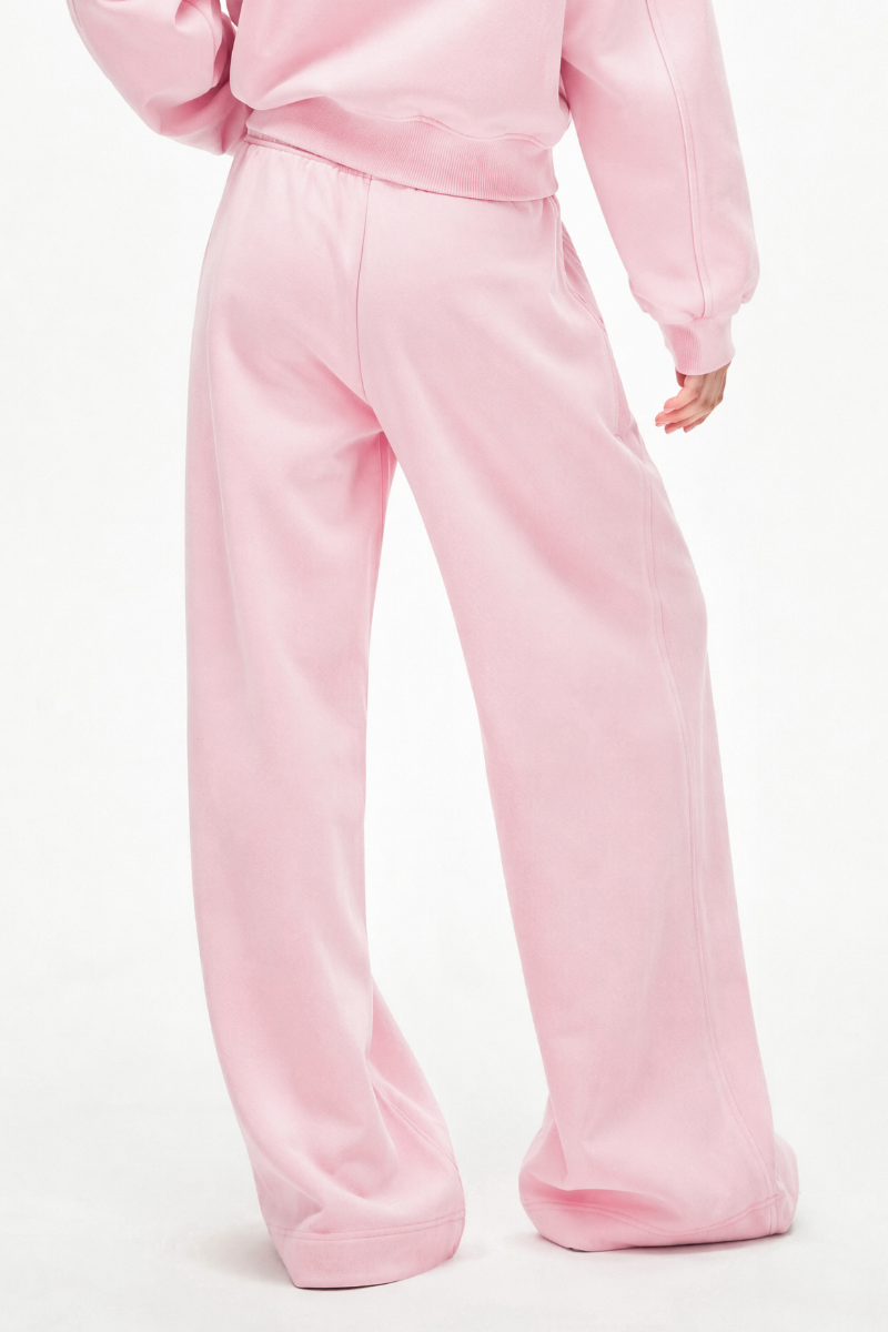 Unisex Fall Washed Snowflake Elastic Waist Sweatpants