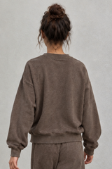 Women's Fall Minimal Relaxed Drop Shoulder Sweatshirt