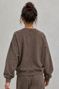 Women's Fall Minimal Relaxed Drop Shoulder Sweatshirt