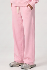 Unisex Fall Drawstring Side Pocket Wide Leg Sweatpants