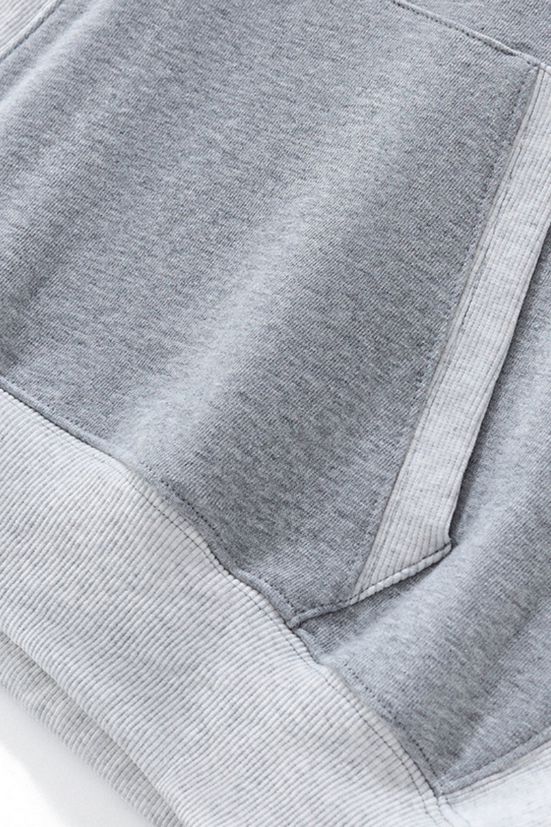 Women's Fall Color Block Set:Cropped Hoodie And Sweatpants