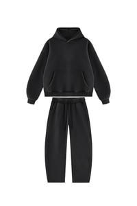 Unisex Fall Fleece Sets:Relaxed Hoodie And Sweatpants