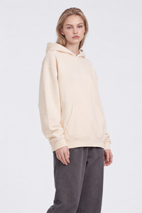 Unisex Fall 100% Cotton Solid Kangaroo Pocket Hoodie