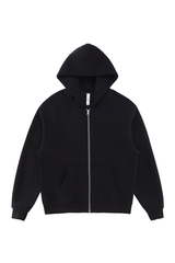 Unisex Fall 350G  Fleece Zip Up Relaxed  Solid Jacket