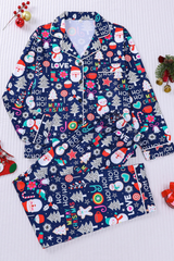 Women's Christmas Tree Printed Christmas Pajama Set