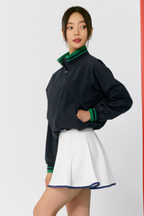 Women's Fall Tennis Set:Quarter Zip Sweatshirts And Skirts