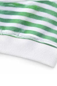 Women's Fall Striped V-Neck Sweatshirts And Shorts Set