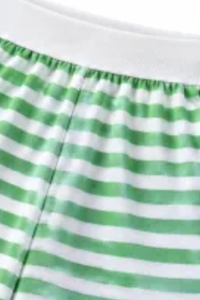 Women's Fall Striped V-Neck Sweatshirts And Shorts Set