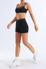 Women's Polka Dot Thin Strap Bra & High Rise Shorts Set