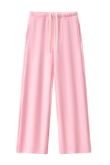 Unisex Fall Drawstring Side Pocket Wide Leg Sweatpants