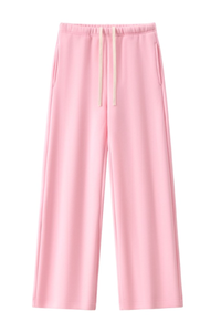 Unisex Fall Drawstring Side Pocket Wide Leg Sweatpants