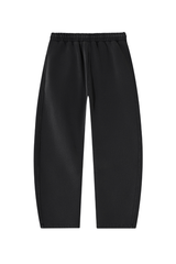Unisex Fall Fleece Elastic Waist Curved Wide Leg Sweatpants