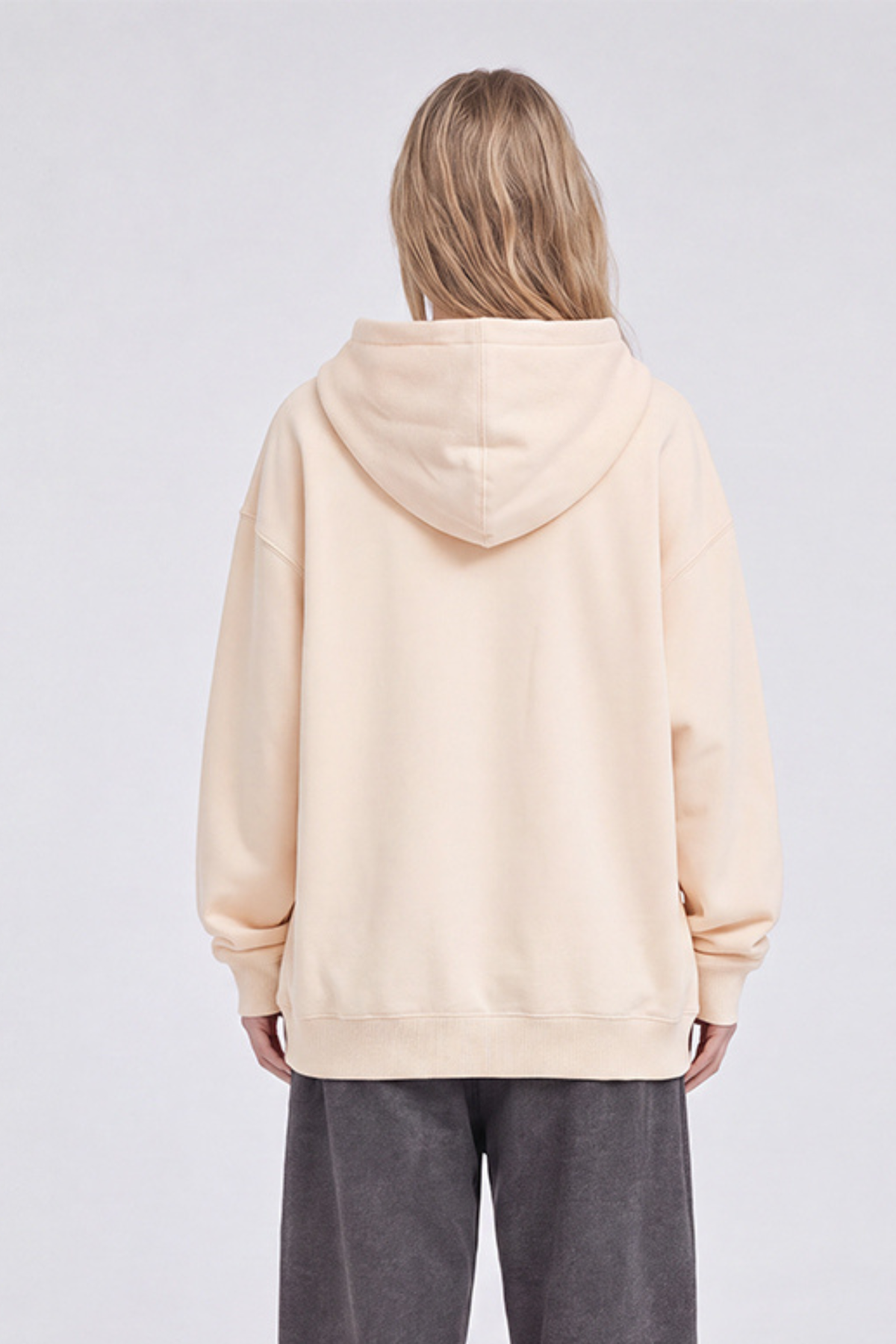 Unisex Fall 100% Cotton Solid Kangaroo Pocket Hoodie