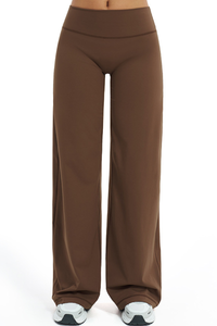 Women's High Waist V-Seam Butt Lifting Draped Wide Leg Pants