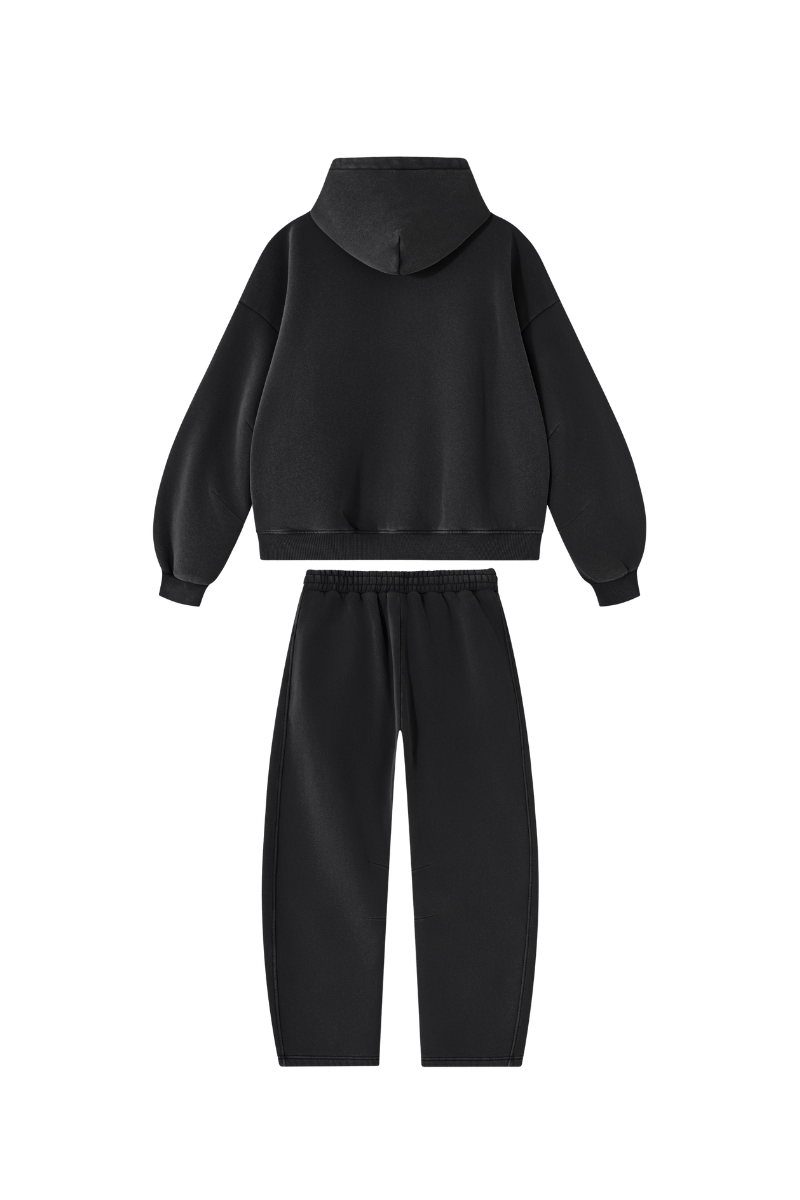 Unisex Fall Fleece Sets:Relaxed Hoodie And Sweatpants