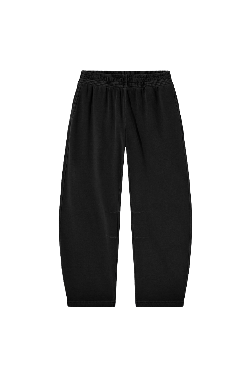 Unisex Fall 100% Cotton Elastic Waist Casual Sweatpants