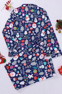 Women's Christmas Tree Printed Christmas Pajama Set