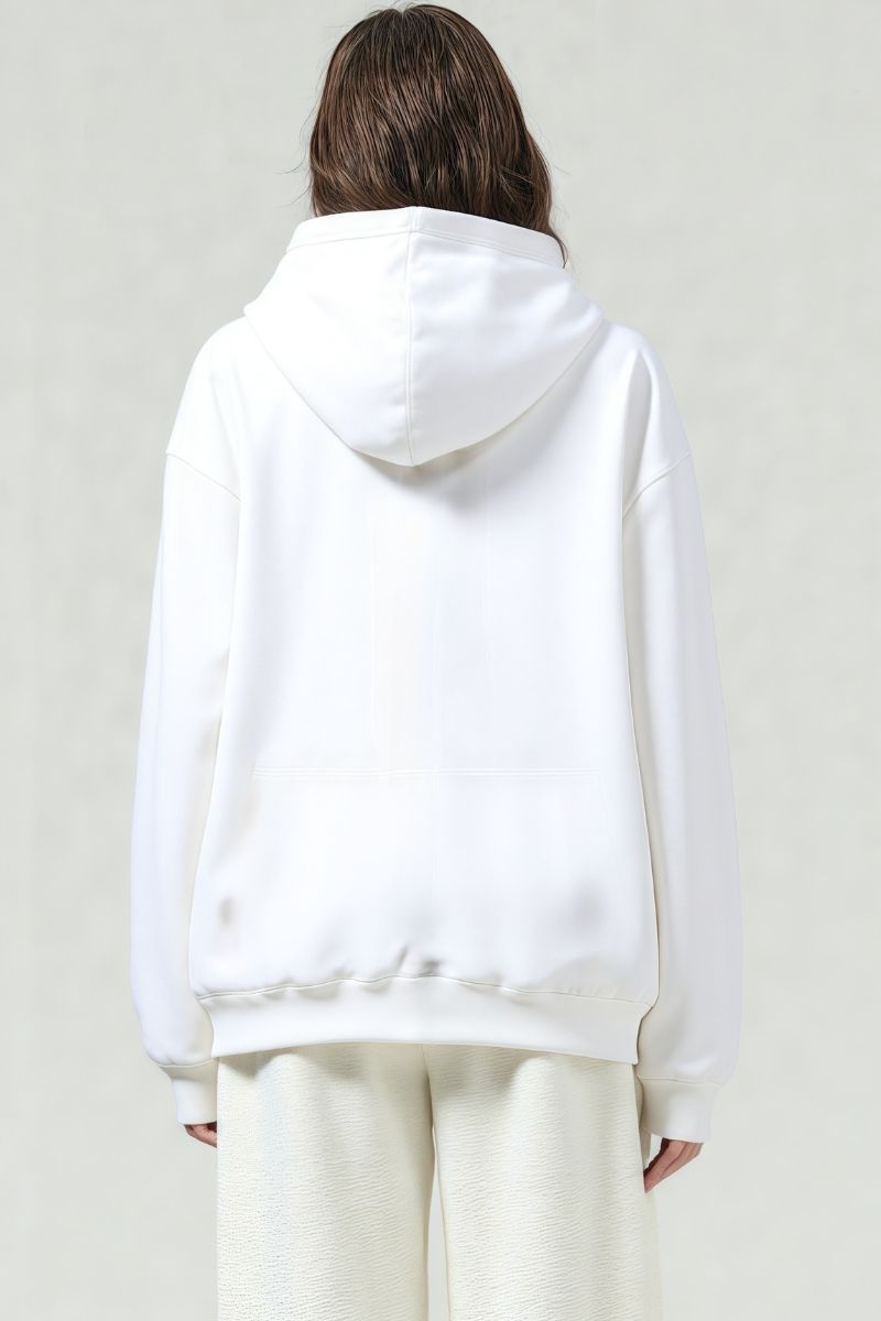 Oversized Terry Fleece Zip Hoodie | Cozy Unisex Lounge Jacket