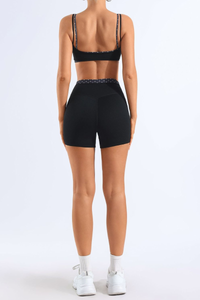 Women's Polka Dot Thin Strap Bra & High Rise Shorts Set
