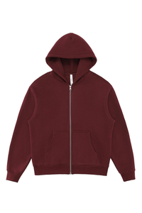 Unisex Fall 350G  Fleece Zip Up Relaxed  Solid Jacket