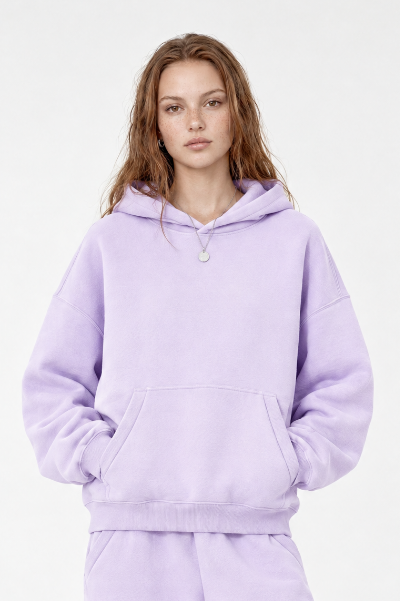 Women's Fall/Winter Kangaroo Pocket Relaxed Fleece Hoodie