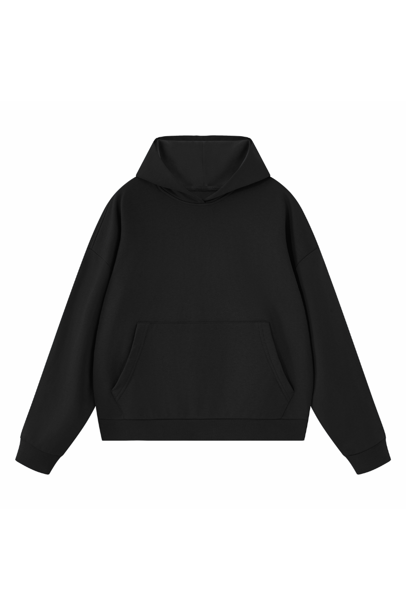 Unisex Fall Boxy Fit French Terry Kangaroo Pocket Hoodie