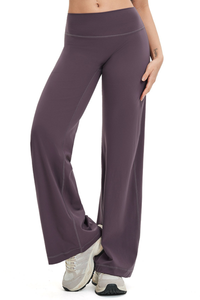 Women's High Waist V-Seam Butt Lifting Draped Wide Leg Pants
