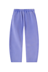 Unisex Fall Fleece Elastic Waist Curved Wide Leg Sweatpants
