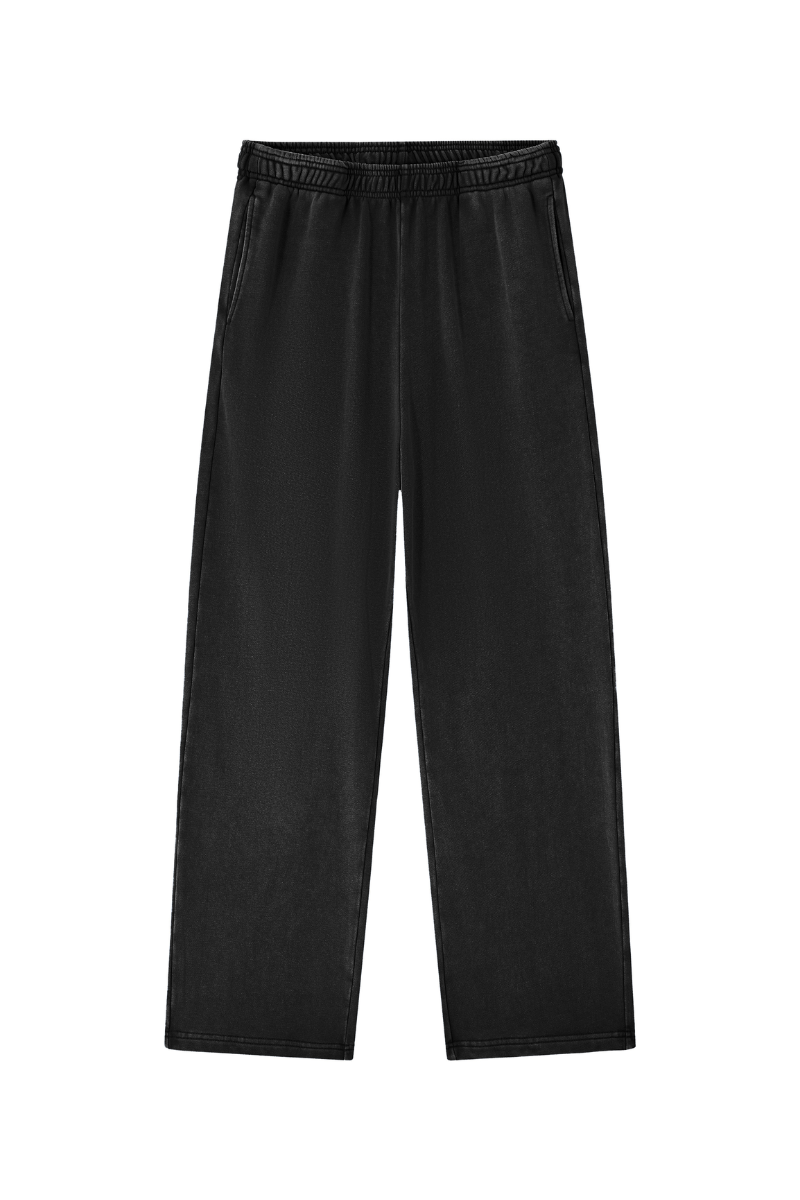 Unisex Fall Washed Snowflake Elastic Waist Sweatpants