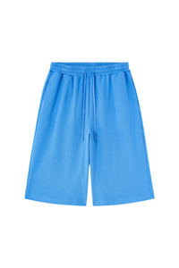 Unisex Waffle Knit Breathable Loose Fit Knee Length Shorts