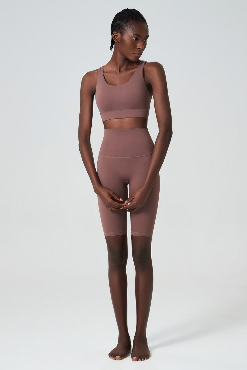 Women's plus size nude sportswear two-piece pants