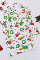 Women's Christmas Tree Printed Christmas Pajama Set