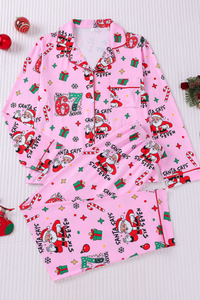 Women's Christmas Tree Printed Christmas Pajama Set