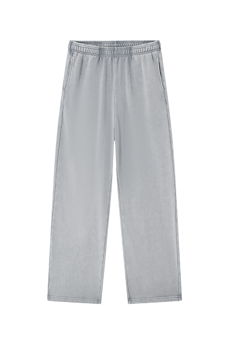Unisex Fall Washed Snowflake Elastic Waist Sweatpants